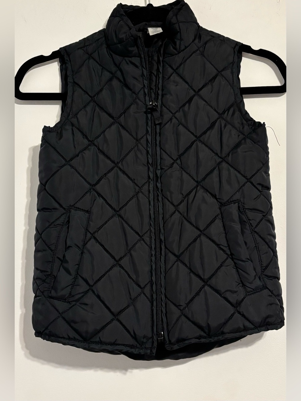 90 Degree By Reflex Black Quilted Snow Angel Vest - Girls